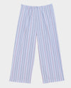 BASERANGE French organic cotton elastic stripe casual pants BAS-TROLE-PO-SU25-TW